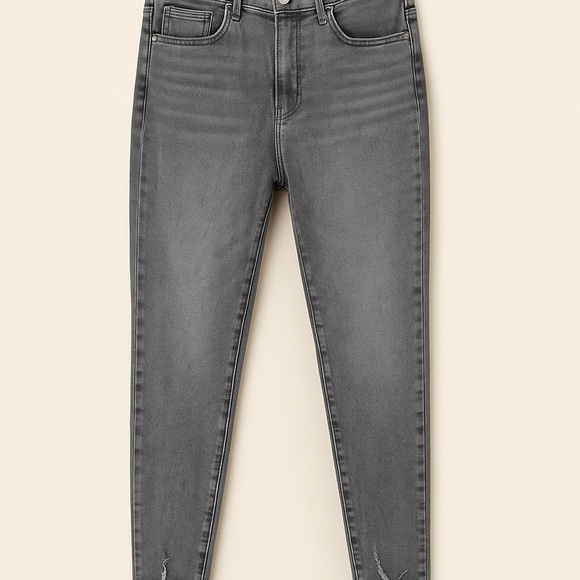Express Super High Rise Skinny Jeans | Size 16 Short | Distressed Gray - Picture 1 of 8